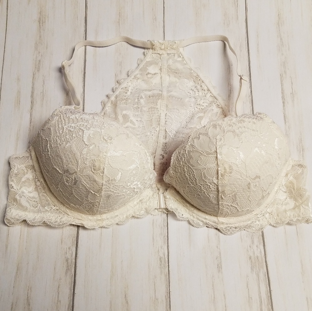 Lace Push-Up Bralette in Ivory